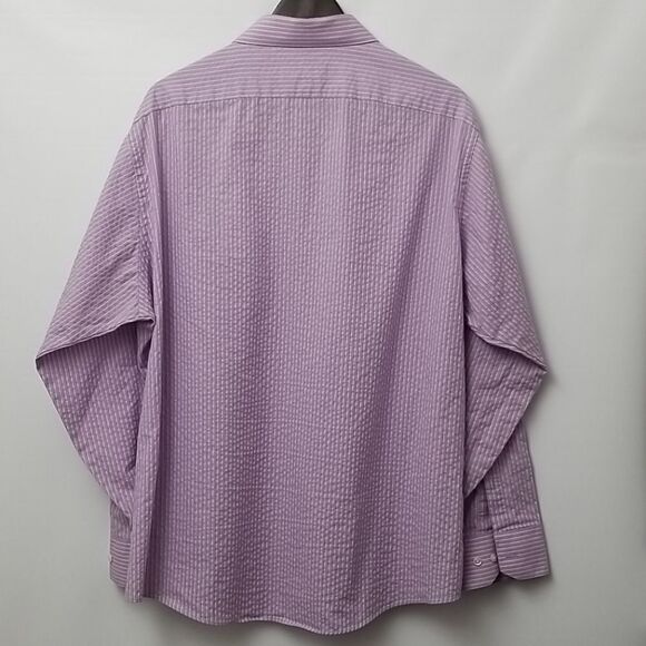 🎁5/$25 Geoffrey Beene Mens Dress Shirt Button Down 17.5 34/35 No Iron - Picture 4 of 8